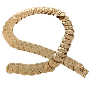 Vintage Gold Coin Stretch Chain Belt